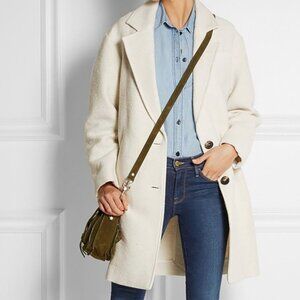ISABEL MARANT ETOILE Ivory Ecru Wool DANTE Oversized Coat 38 / M / 6
